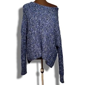 Crop Top Blue Knitted GAP Sweater sz XXL
